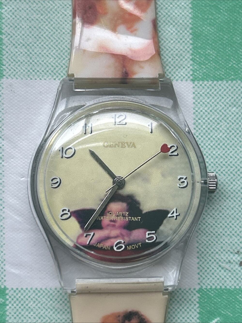 Geneva Acrylic Case “Angels” Women’s Quartz Watch